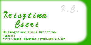 krisztina cseri business card